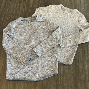 Two Boys Fruit of Loom Thermal Long Sleeve Shirts